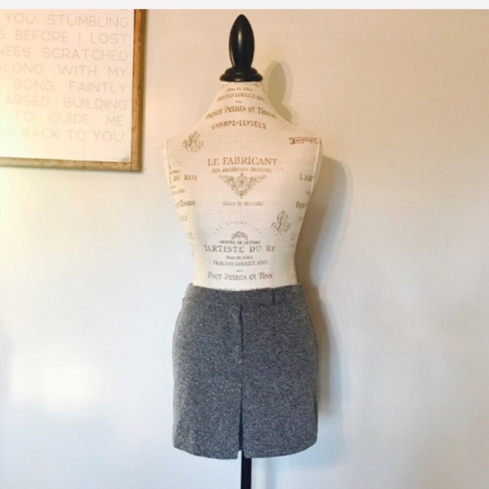 11991 Grey Check Mini Skirt